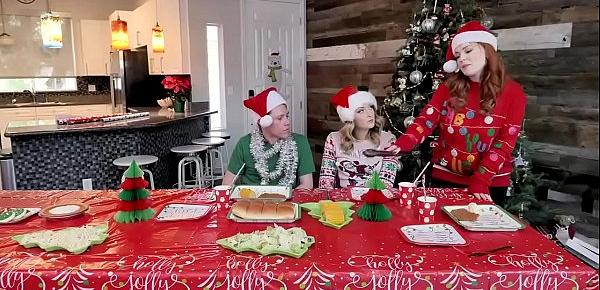  Hot family orgy during Christmas with Summer Har and Charlotte Sins getting down and dirty